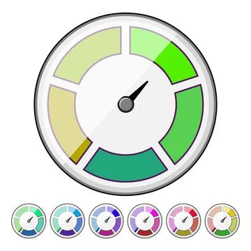 Cluster speedometer cartoon vector graphic Stock Illustration