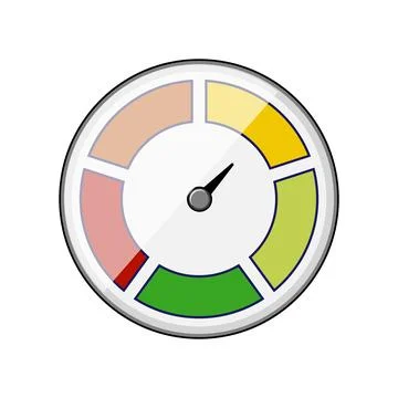 Cluster speedometer cartoon vector illustration Illustrazione stock