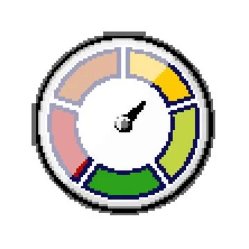 Cluster speedometer pixel art vector illustration Stock Illustration