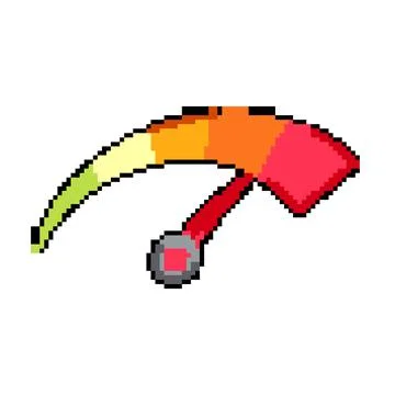 Cluster speedometer pixel art vector illustration Stock Illustration