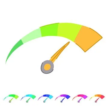 Cluster speedometer vector cartoon graphic Stock Illustration