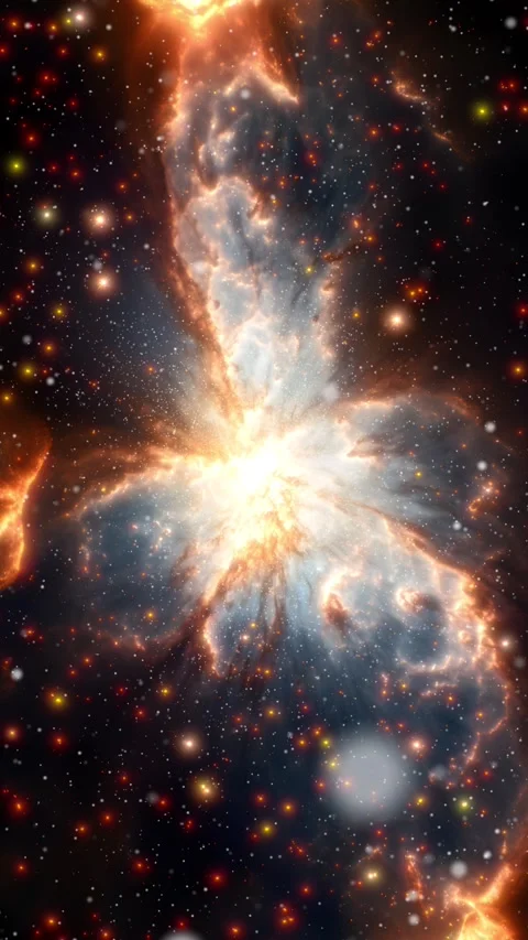 A cluster of stars and galaxies in outer space. Stock Footage 248505725