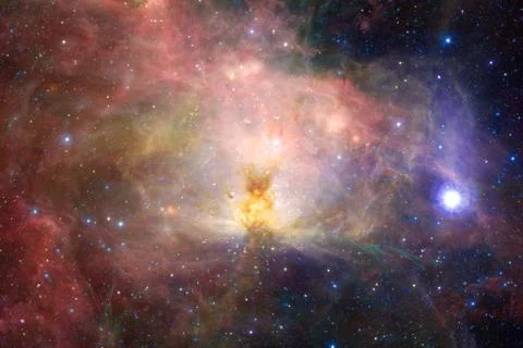 Cluster of stars in deep space. Elements of this image furnished by NASA Stock Photos