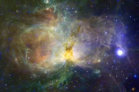 Cluster of stars in deep space. Elements of this image furnished by NASA Stock Photos