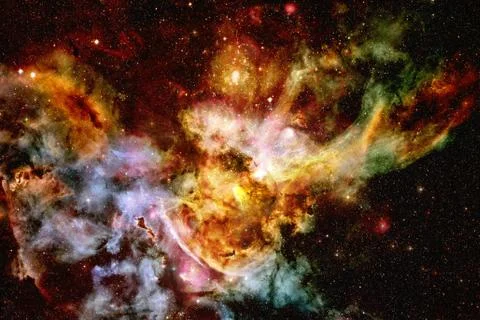 Cluster of stars in deep space. Elements of this image furnished by NASA Stock Photos