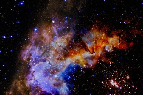 Cluster of stars in deep space. Elements of this image furnished by NASA Stock Photos