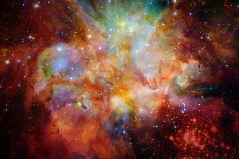 Cluster of stars in deep space. Elements of this image furnished by NASA Stock Photos