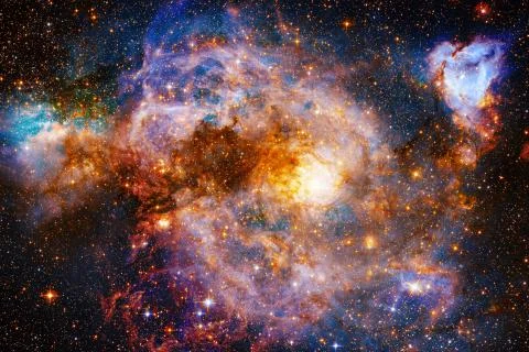 Cluster of stars in deep space. Elements of this image furnished by NASA Stock Photos