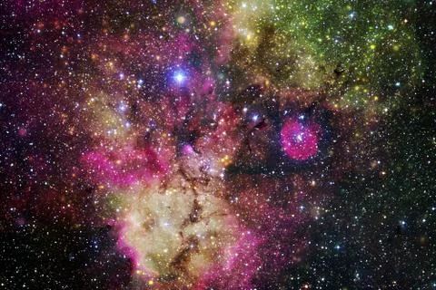 Cluster of stars. Nebula. Elements of this image furnished by NASA Stock Photos