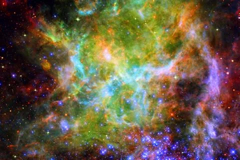 Cluster of stars. Nebula. Elements of this image furnished by NASA 写真素材