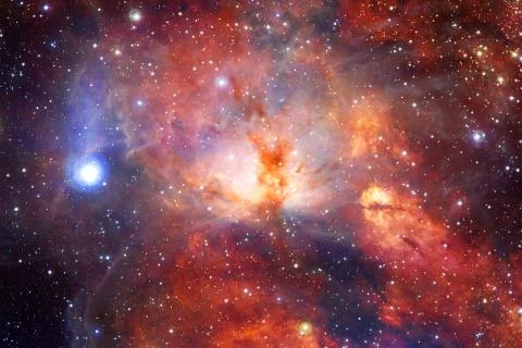 Cluster of stars. Nebula. Elements of this image furnished by NASA Stock Photos