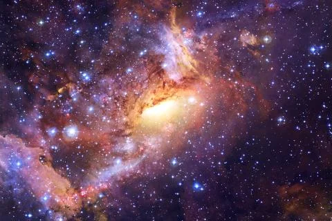 Cluster of stars. Nebula. Elements of this image furnished by NASA Stock Photos