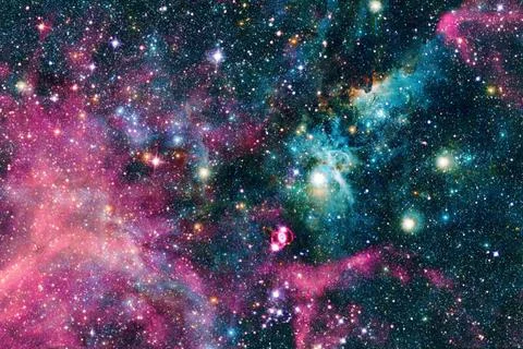 Cluster of stars. Nebula. Elements of this image furnished by NASA 写真素材