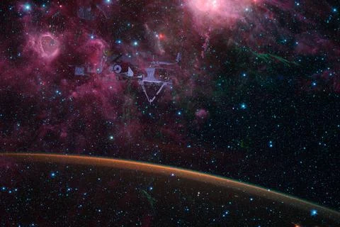 Cluster of stars. Nebula. Elements of this image furnished by NASA Stock Photos