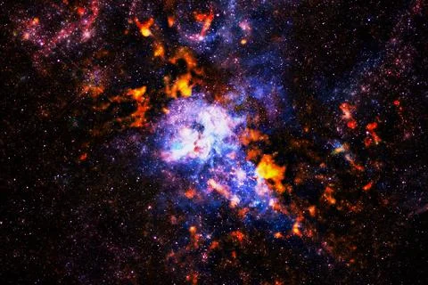 Cluster of stars. Nebula. Elements of this image furnished by NASA Foto stock