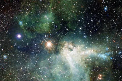 Cluster of stars. Nebula. Elements of this image furnished by NASA 库存照片