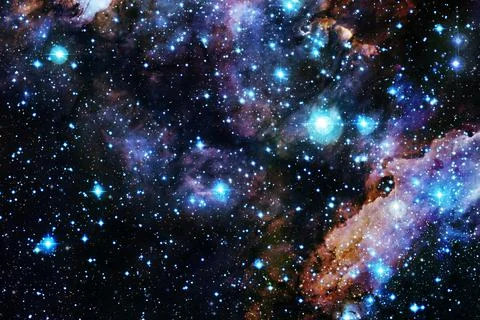 Cluster of stars. Nebula. Elements of this image furnished by NASA 库存照片