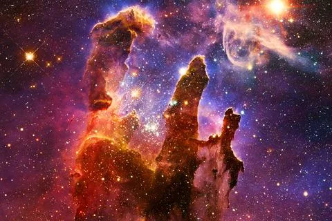 Cluster of stars. Nebula. Elements of this image furnished by NASA Stock Photos