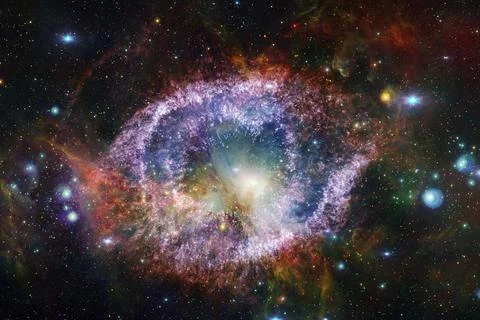 Cluster of stars. Nebula. Elements of this image furnished by NASA Stock Photos