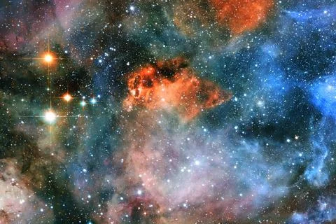 Cluster of stars. Nebula. Elements of this image furnished by NASA Stock Photos