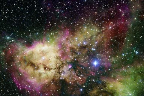 Cluster of stars. Nebula. Elements of this image furnished by NASA Fotos Stock