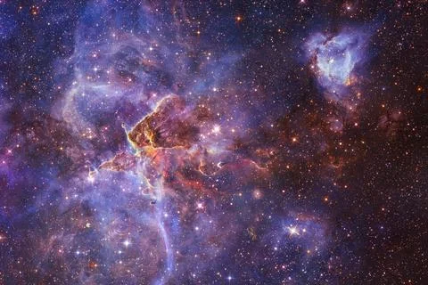 Cluster of stars. Nebula. Elements of this image furnished by NASA Foto stock