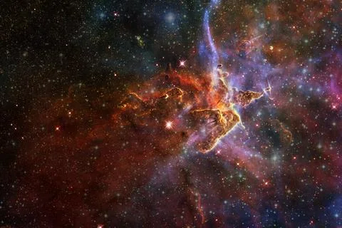 Cluster of stars. Nebula. Elements of this image furnished by NASA Stock Photos