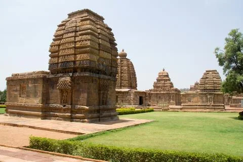 Cluster of Temples, Pattadakal Stock Photos