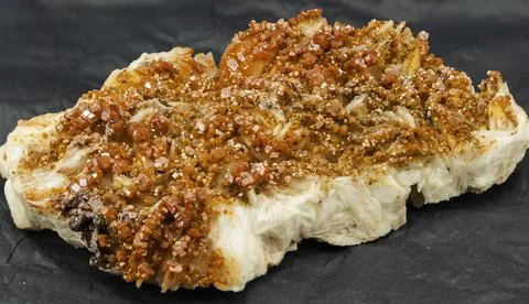 Cluster of vanadinite crystals Stock Photos