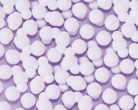 Cluster of white spheres Stock Illustration