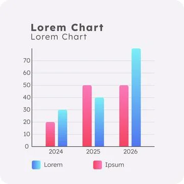 Clustered column infographic chart template Stock Illustration