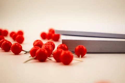 Clustered Creativity A Colorful Array of Office Essentials. Stock Photos