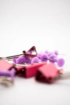 Clustered Creativity A Colorful Array of Office Essentials. Stock Photos