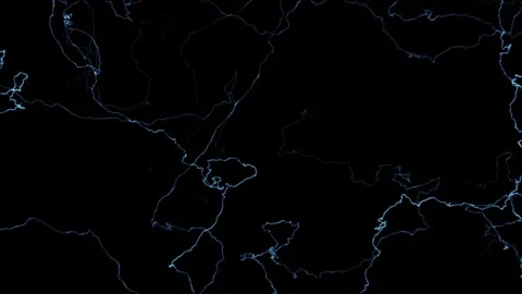 Clustered Lightning Hyper Dense Electrical Storm Compositing Element On Black Stock Footage 338097441