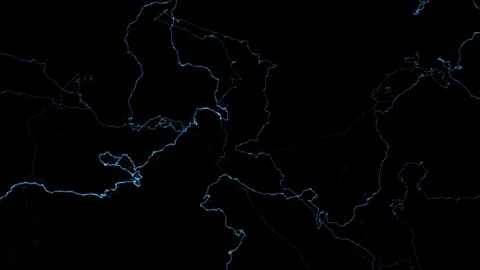Clustered Lightning Hyper Dense Electrical Storm Compositing Element On Black Stock Footage 338098154