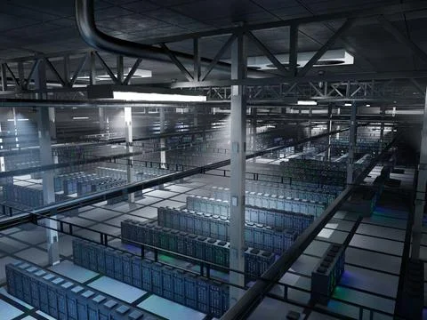 Clustered server infrastructure supporting crypto transactions Stock Illustration