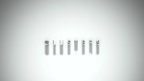 Clusters 3D title animation with shadows on a white background Stock Footage 296757616