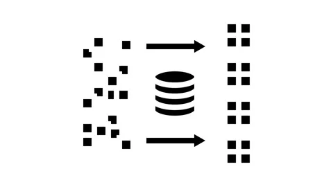 Clusters big data glyph icon animation Stock Footage 326145760