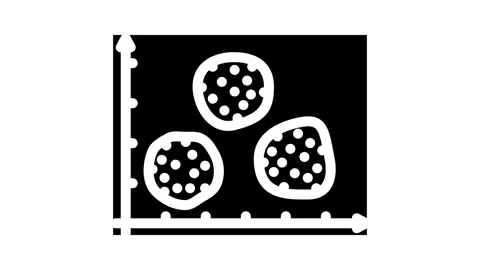 Clusters big data glyph icon animation Stock Footage 326736066