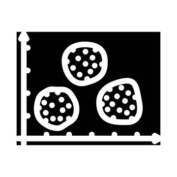 Clusters big data glyph icon vector illustration Stock Illustration