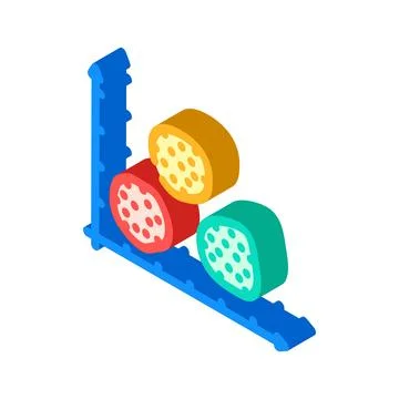 Clusters big data isometric icon vector illustration Illustrazione stock