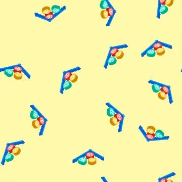 Clusters big data isometric icon seamless pattern Stock Illustration