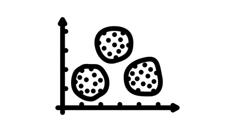Clusters big data line icon animation Stock Footage 326752086