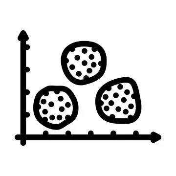 Clusters big data line icon vector illustration Stock Illustration