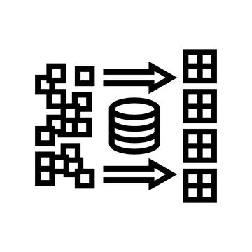 Clusters big data line icon vector illustration 스톡 일러스트