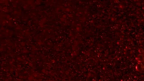 Clusters of crimson bubbles break through the currents of tiny spheres 스톡 동영상 126150173
