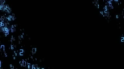 Clusters of data. holographic series. numbers in different parts of the screen Stock Footage 86362100