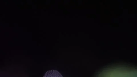 Clusters of lights blazing in the darkness Video stock 318579549