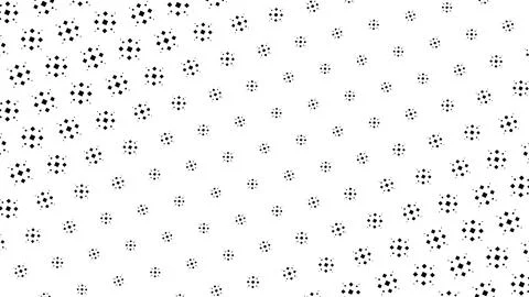 Clusters of tiny black marks transition from dense groups to widely spaced .. Stock Illustration