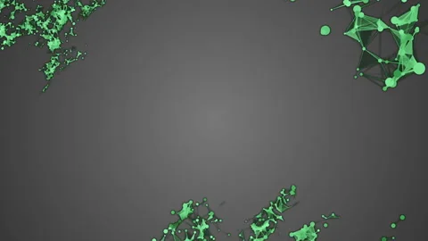 Clusters of transforming forms. electrical neural network. design for text. the Stock Footage 87160675